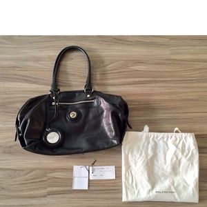 BIG SALE!! Org.$1800 BALENCIAGA Leather Bowling Bag Black